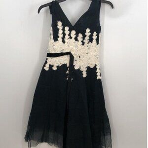 Redux Charles Chang-Lima Navy & White Sleeveless Dress | Size 2